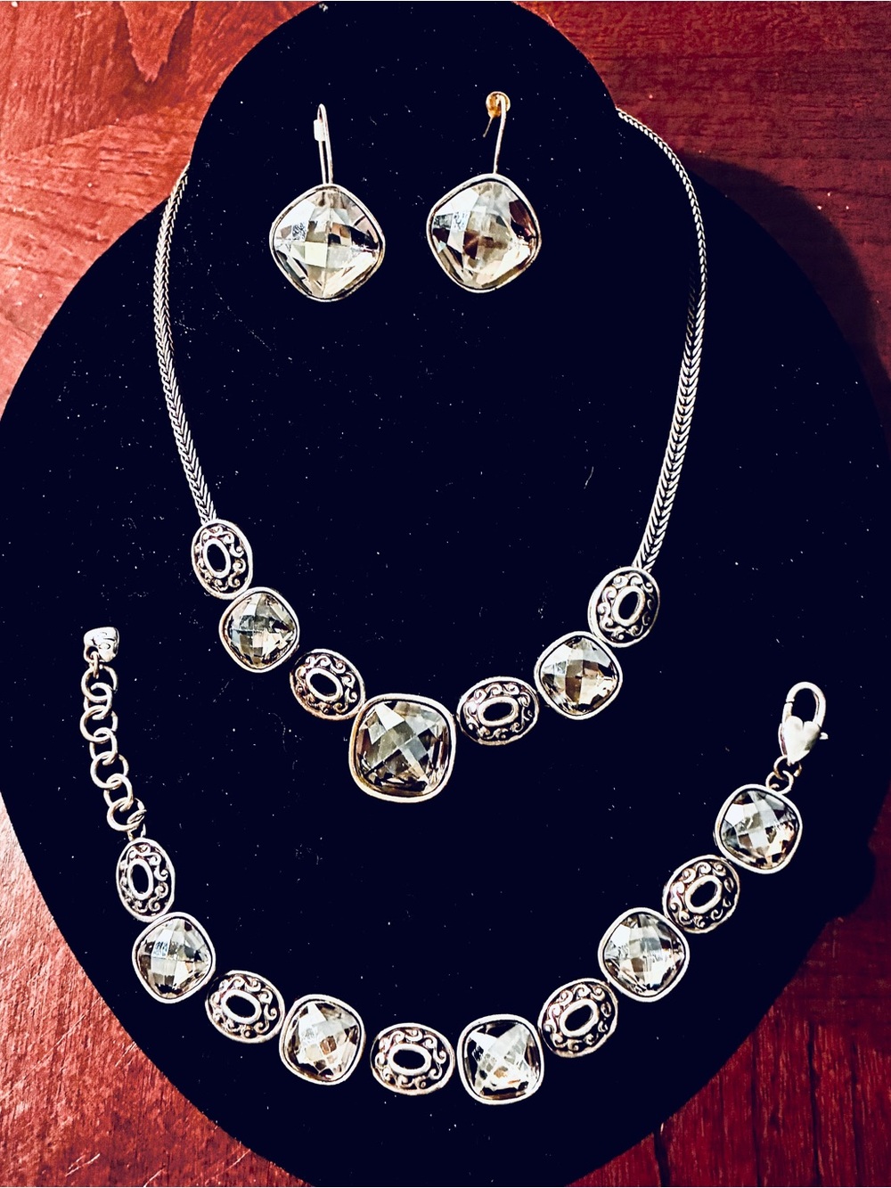 Brighton Clear Crystal Necklace, Bracelet & Earring Set